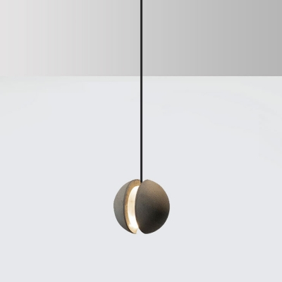 Simplicity Ball Shaped Ceiling Light Cement 1 Head Restaurant Hanging Pendant Light