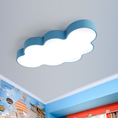 Simplicity Cloud Shaped LED Flushmount Lighting Acrylic Childrens Bedroom Ceiling Lamp