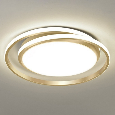Cycle LED Ceiling Mount Light Fixture Simplicity Metal Flush-Mount Light for Bedroom