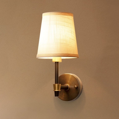 Gold Shaded Wall Mount Light Retro Style Glass Single Living Room Wall Lighting Fixture