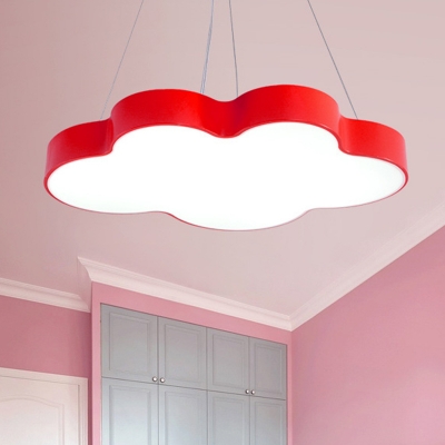 Childrens Cloud Shaped Hanging Lamp Acrylic Bedroom LED Chandelier Pendant Light