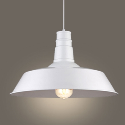 Simplicity Pot Lid Hanging Lamp Single-Bulb Metal Lighting Pendant for Restaurant