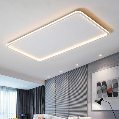 Ultrathin Aisle LED Flushmount Light Acrylic Nordic Flush Mount Ceiling Fixture in White