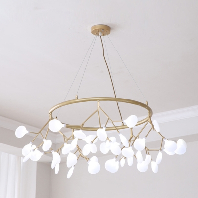 Acrylic Branched Firefly Chandelier Pendant Light Simplistic LED Hanging Lighting