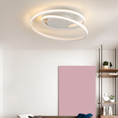 Cycle Aluminum Flushmount Ceiling Lamp Minimalist LED Flush Mount Lighting Fixture