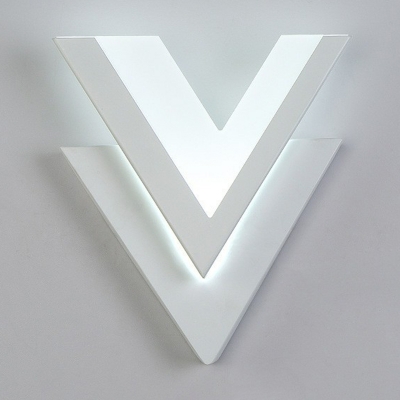 White V LED Wall Mount Light Simplicity Metal Sconce Lighting Fixture for Living Room