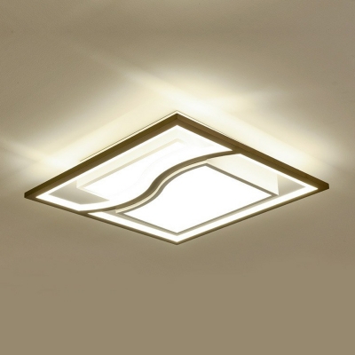 Coffee Geometrical Ceiling Flush Mount Minimalism Acrylic LED Flush Mounted Light