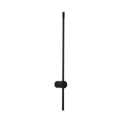 Simplicity Slim Rod LED Wall Light Fixture Aluminum Living Room Wall Sconce in Black