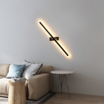 Swivelable Rod LED Wall Mount Lighting Minimalist Aluminum Stairway Wall Sconce Lamp