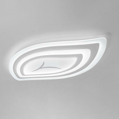 White Leaf LED Flush Ceiling Light Simplicity Acrylic Flush Mount Lighting Fixture