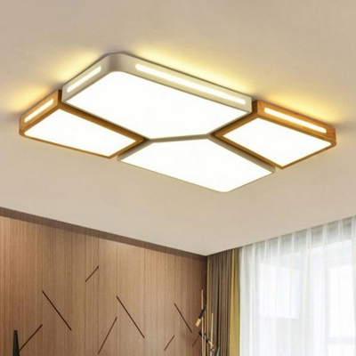 Modern Spliced Rectangle Ceiling Lamp Acrylic Living Room LED Flush Mount Fixture