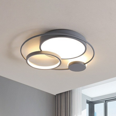 Multi-Ring LED Flush Mounted Lamp Modern Acrylic Bedroom Flushmount Ceiling Light