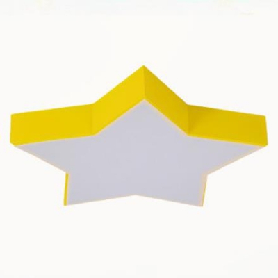 Kids Bedroom LED Ceiling Lighting Simple Style Flush Mount with Star Acrylic Shade