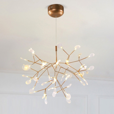 Tree Branch Living Room LED Suspension Light Stainless-Steel Simplicity Chandelier Light