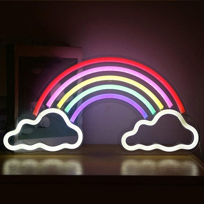 White Assorted Shaped Neon Night Light Cartoon Plastic USB LED Wall Lighting Ideas