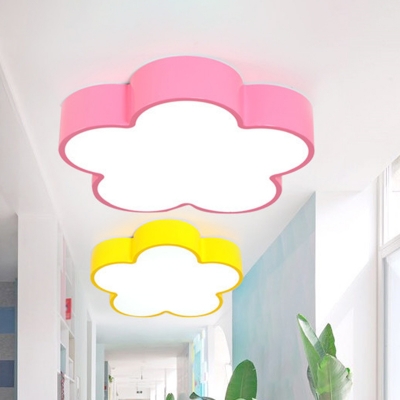 Flower Ceiling Mount Light Fixture Cartoon Acrylic Corridor LED Flush Mount Lighting