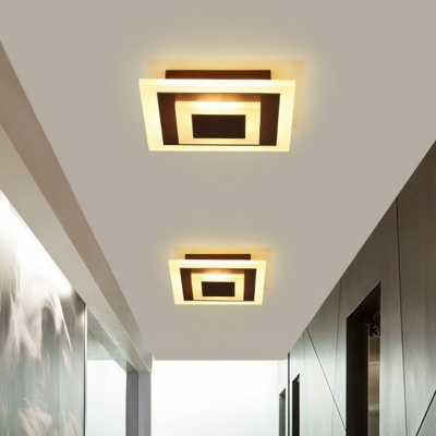 Geometric Mini LED Flush Ceiling Light Modern Acrylic Hallway Flushmount Lighting
