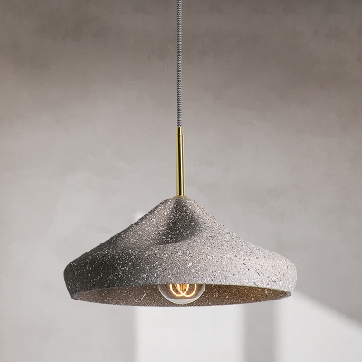 Modern Style Geometric Ceiling Light Cement Single Restaurant Hanging Pendant Light