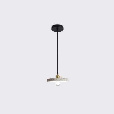 Terrazzo Geometric Shaped Hanging Light Nordic 1-Light White Ceiling Suspension Lamp