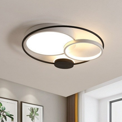 Multi-Ring LED Flush Mounted Lamp Modern Acrylic Bedroom Flushmount Ceiling Light
