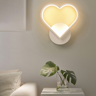 White Novelty Shape Wall Light Simplicity Metal LED Wall Mounted Lighting for Living Room