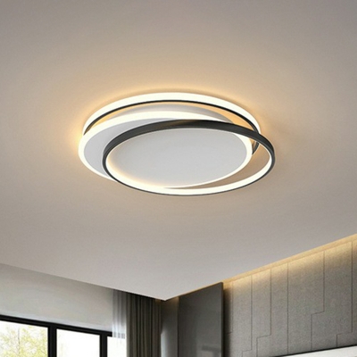 Acrylic Ring Flushmount Lighting Contemporary LED Flush Mount Ceiling Fixture for Bedroom