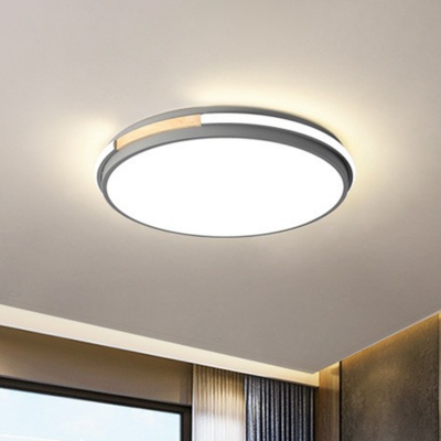 Macaron Circular Flush Ceiling Light Acrylic Bedroom LED Flush-Mount Light Fixture