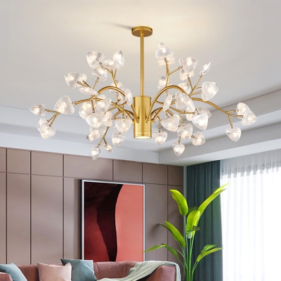 Ribbed Acrylic Firefly LED Suspension Light Nordic Style Chandelier Light for Living Room