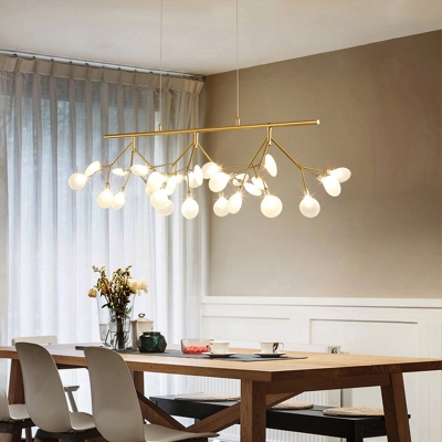 Sputnik Firefly Dining Room Island Light Handblown Glass Simplicity LED Pendant Light Fixture