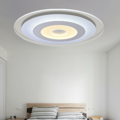 Super Thin Circle Acrylic Ceiling Lamp Simplicity White LED Flush Mount Light Fixture