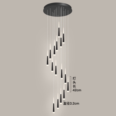 Cascading Staircase Multi Ceiling Light Acrylic Stylish Minimalist Hanging Pendant Lamp