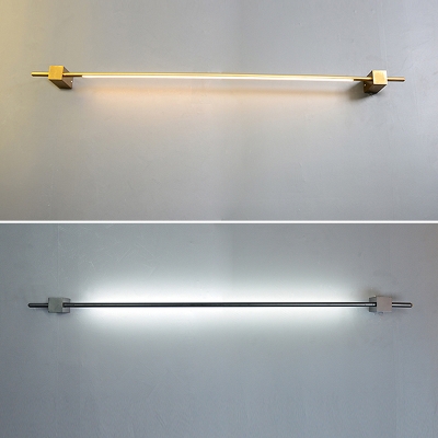 Thin Rod Rotatable LED Sconce Light Simplicity Metal Living Room Wall Mounted Lamp