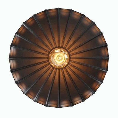 Cone Shade Metallic Ceiling Light Industrial Single Restaurant Hanging Pendant Light in Black
