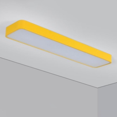 Hallway LED Flush Ceiling Light Minimalistic Flushmount Lighting with Rectangle Acrylic Shade