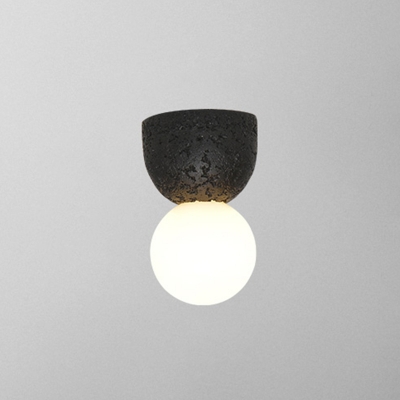 Modern Style Bell Shaped Wall Lighting Resin-Cement Single Bedroom Wall Sconce Light