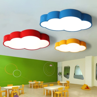 Cloud Kindergarten LED Flush Mount Light Acrylic Cartoon Ceiling Flush Light Fixture