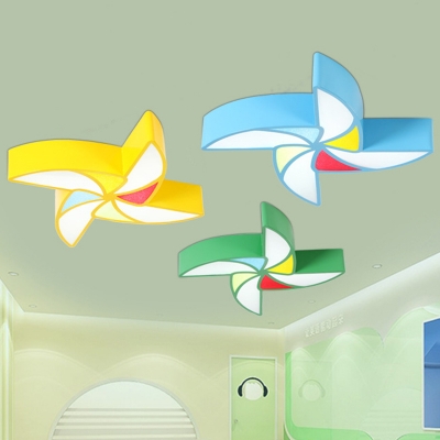 Pinwheel Nursery Flush Mounted Lamp Metal Kids LED Flush Mount Ceiling Light Fixture