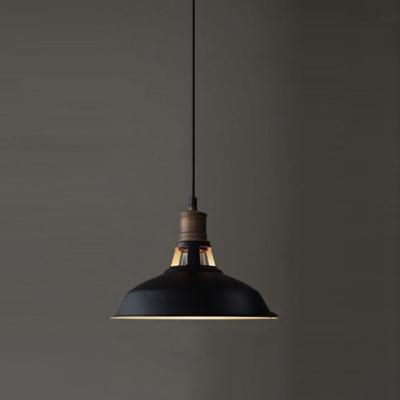Pot Lid Metal Hanging Lighting Simplicity 1 Bulb Restaurant Pendant Light Fixture