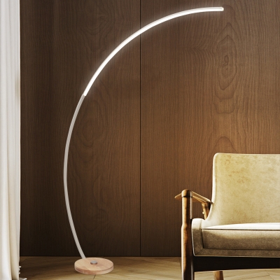 Arc LED Floor Standing Lamp Minimalist Acrylic Living Room Floor Light with Foot Switch