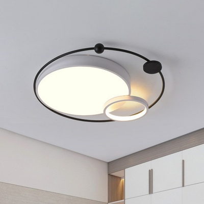 Creative Minimalist LED Flushmount Orbit Shaped Ceiling Light with Acrylic Shade