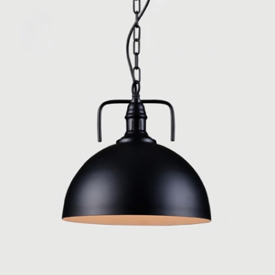 Industrial Pot Lid Ceiling Light Single Metal Hanging Pendant Light for Restaurant