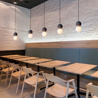 Mini Ball Restaurant Down Lighting Pendant Terrazzo 1-Light Nordic Style Hanging Light