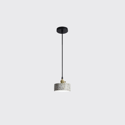 Terrazzo Geometric Shaped Hanging Light Nordic 1-Light White Ceiling Suspension Lamp