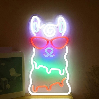 White Assorted Shaped Neon Night Light Cartoon Plastic USB LED Wall Lighting Ideas