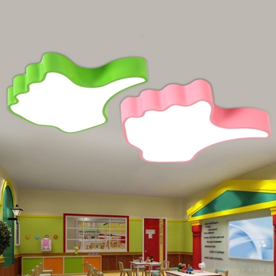 Hand-Gesture Metal Ceiling Lighting Kids LED Flush-Mount Light Fixture for Kindergarten