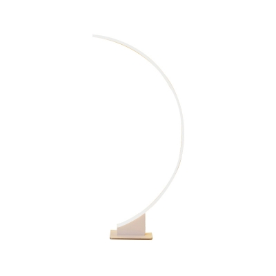Semicircle Acrylic Floor Light Simplicity White LED Standing Floor Lamp for Bedroom