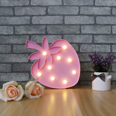 Plastic Fruit Shaped Night Lighting Decorative LED Battery Wall Light Kit for Nursery