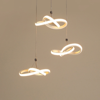 Twist Multi-Light Pendant Nordic Aluminum Dining Room LED Suspended Lighting Fixture
