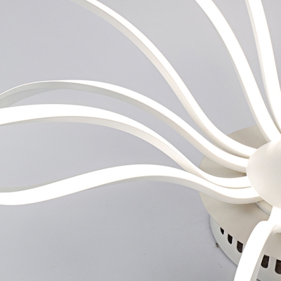 White Flower LED Ceiling Flush Light Minimalist Acrylic Flush Mount Lighting Fixture