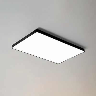 Black Plank Shaped Ceiling Light Fixture Simplicity LED Acrylic Flush Mount Lighting